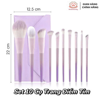 [ HÀNG MỚI VỀ ] Bộ Cọ Trang Điểm 14 MonÀNG MỚI VỀ ] Bộ Cọ Trang Điểm 14 Món Chuyên Nghiệp Cao Cấp Màu Tím, Mỹ Phẩm Nữ