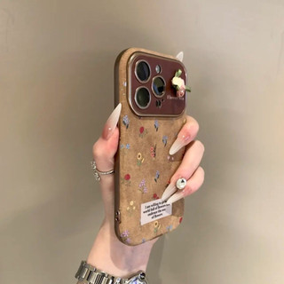 Ốp điện thoại di động hoa trà ba chiều Mẫu nổ dùng da iPhone16ProMax11 chống rơi 14 bao toàn bộ 1312 mềm