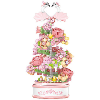 Bộ Xếp Hình 713PCS Hộp Nhạc Hoa Xoay Thiên Nga Có Đèn LED, Đồ Chơi Sáng Tạo DIY Dành Cho Trẻ Em (Từ 7-14 Tuổi)