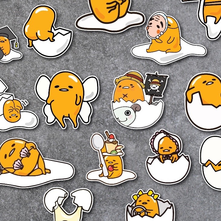 50 Nhãn Dán GUDETAMA chống nước sticker dán laptop, điện thoại, đàn guitar, mũ bảo hiểm, vali