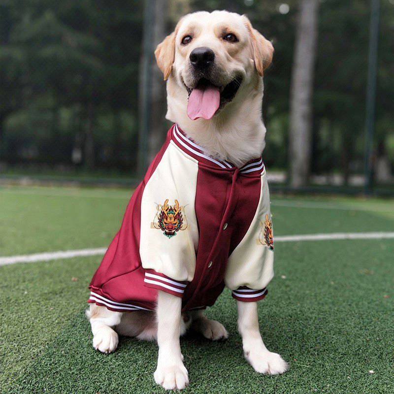 【Ready Stock】 Dog Clothes Autumn and Winter Fleece-lined Warm Large Dog Medium-Sized Dog Winter Labrador Golden Retriever Samo Autumn Winter Sweater hc5U