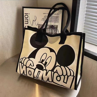 Túi tote đa năng cầm tay in hình Mickey hoạt hình mới sức chứa lớn
