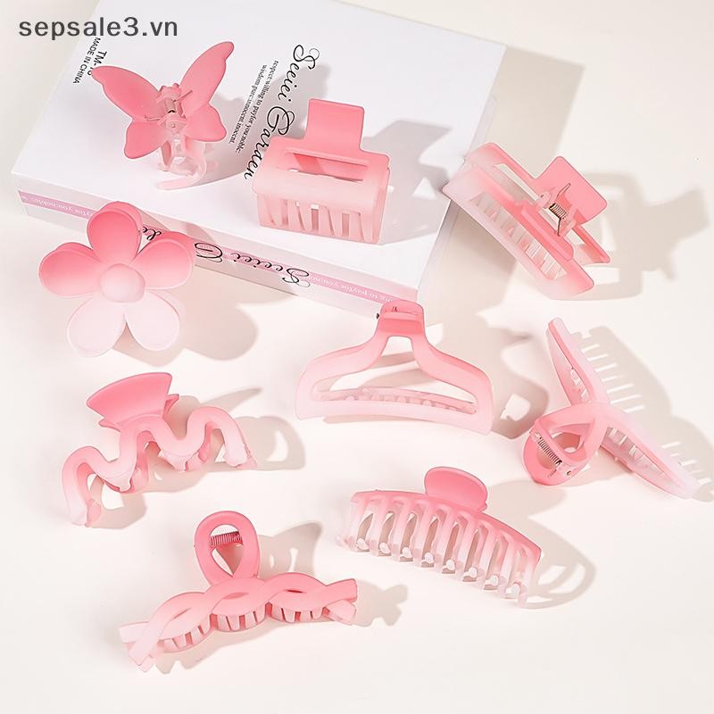# VN # Cherry Blossom Frosted Grab Clip Tươi Đa Năng Kẹp Chảo Tóc Lấy Trang Sức.