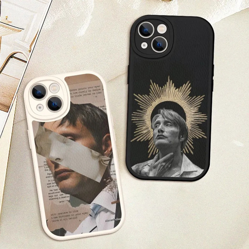 Ốp điện thoại TP-1 G-Graham H-Hannibal Mads Mikrokelsen Da cứng cho iPhone 16 17.35 14 13 12 Mini 11 14 Pro Max Xs X Xr 7 8