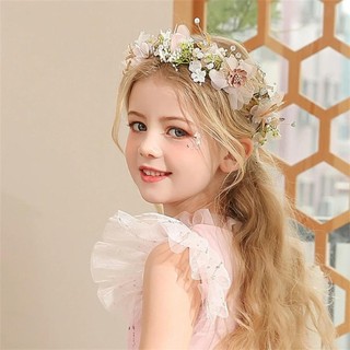 Băng đô vòng hoa NCE, tiara bohemian thanh lịch cho bé gái và người lớn