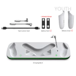 [Sạc] Đế sạc cho tay cầm mũ bảo hiểm Meta Quest 3S / 3 VR Đế lưu trữ tiếp xúc với đèn LED Khí quyển Quest 3 Phụ kiện sạc — ảnh 2