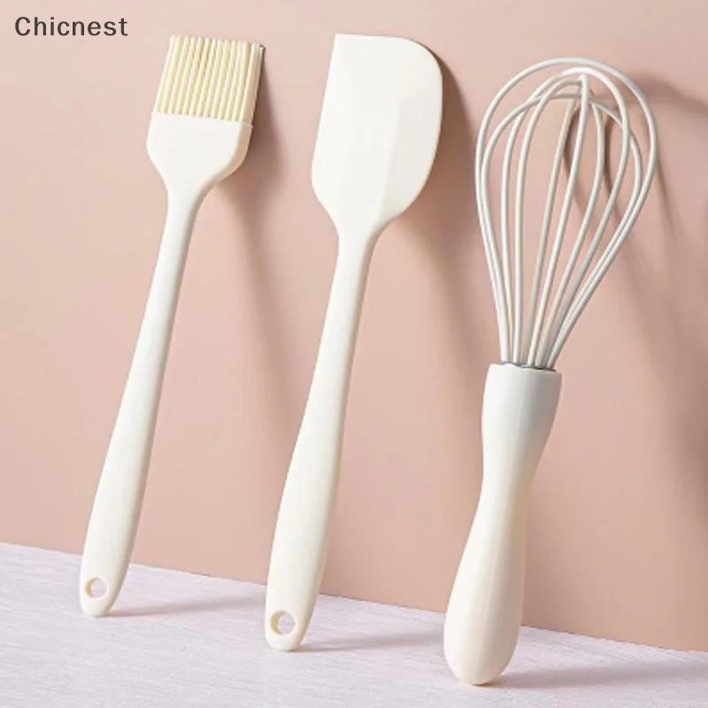 [Chc] 3 Bộ Nướng Bánh Silicon Cấp Thực Phẩm Chịu Nhiệt Kem Cạo Trứng Đánh Mỡ Bàn Chải Dụng Cụ Nướng Bánh Nhà Bếp [VN]