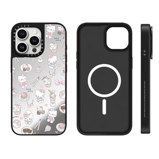 Ốp điện thoại cứng gương Cat tráng miệng từ tính cho iPhone 16ProMax 15 14 13 12 11 Vỏ chống sốc