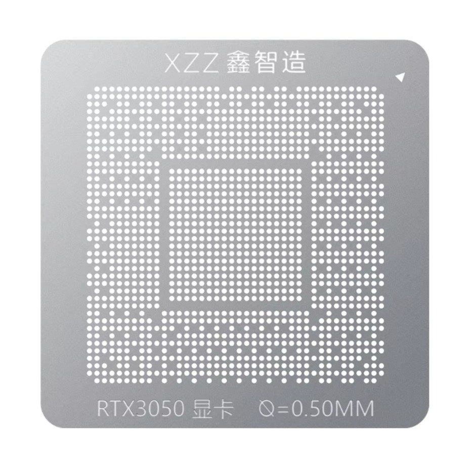 XinZhiZao XZZ CPU BGA Reballing Stencil Kit cho máy tính xách tay Cpu RTX3050 Máy tính xách tay Tấm định vị từ tính Bàn cấy lưới
