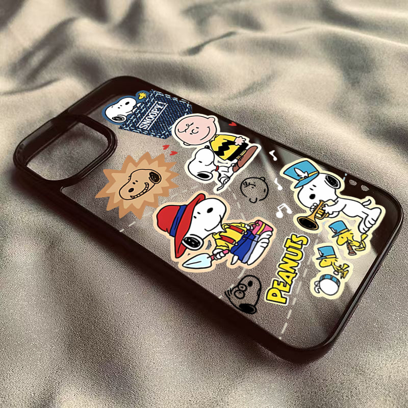 Ốp Lưng Cho iPhone 11 16 14 15 12 13 Pro Max 16e 8 7 Plus XR X XS Max SE2020 2022 Phim Hoạt Hình Nhiều Màu Sắc Snoopy Silicone Trong Suốt Chống Sốc