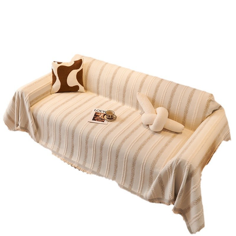 Bắc Âu Tua Rua Ném Chăn Đơn Full Bốn Mùa Cotton Sofa Bao Bụi Chống Mèo Chống Trầy Xước Bảo Vệ Sofa Chăn Thảm Sofa Khăn