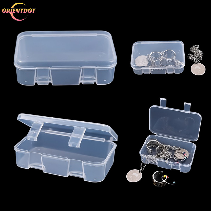 1 / 2 / 3 Chiếc Hộp Bao Bì Vuông Nhỏ DIY Trang Sức Tổ Chức - Hộp Bảo Quản Bằng Nhựa Hình Chữ Nhật Có Thể Bảo Vệ Trong Suốt