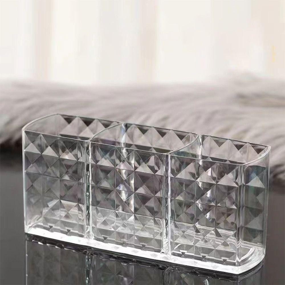 Hộp đựng cọ trang điểm DAYBREAK, Hộp đựng mỹ phẩm 3 lưới bền bỉ, Bàn đựng cọ son môi Acrylic đa năng