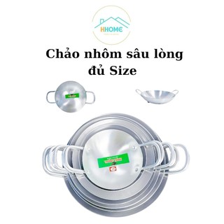 [Giá Xưởng] Chảo nhôm dày có quai sâu lòng 16 tới 32cm