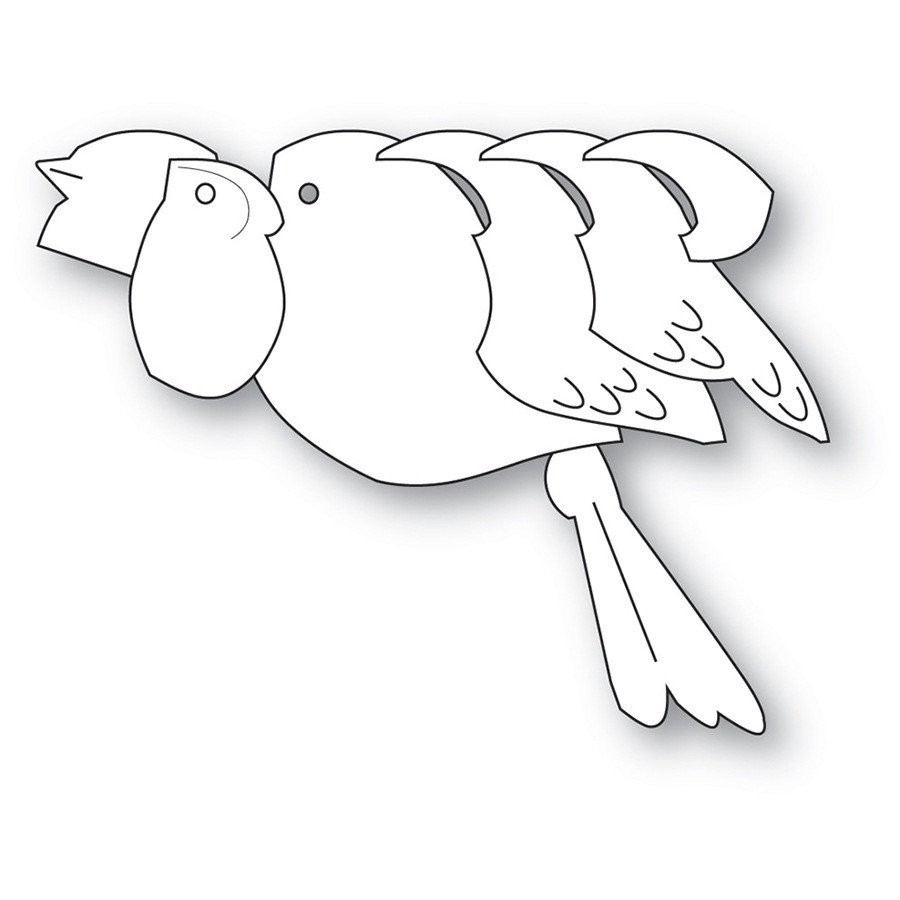 Bộ khuôn cắt Little Bird cho sổ lưu niệm, khuôn cắt kim loại thép carbon, khuôn dập nổi, stencil khắc, album DIY, sổ lưu niệm