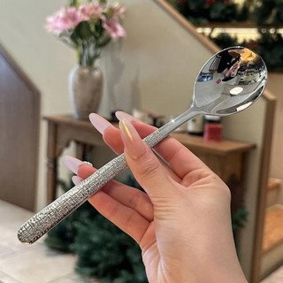 OIWLSAX321 Thìa Inox, Thìa Khuấy Dày Thìa Tráng Miệng, Bộ Đồ Ăn Tay Cầm Dài Muỗng Canh Inox