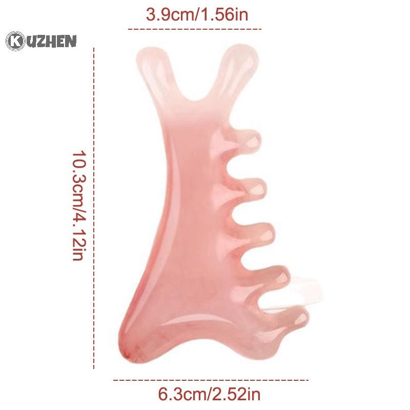 KUZHEN 2 Chiếc Lược Massage Kinh Tuyến Cơ Thể Nhựa Năm Răng Rộng Lược Châm Cứu Trị Liệu Tuần Hoàn Máu Chống Tĩnh Điện Mịn Lược Tóc HOT