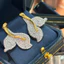 Tính khí đẹp Phong cách mới Bông tai đuôi cá Zircon khí chất thời trang