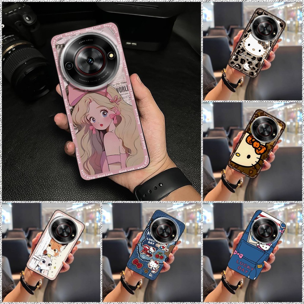 Ốp Điện Thoại Bọc Toàn Bộ Hoạt Hình Cho ZTE Blade A75 5G / Nubia Focus 5G / Bắp 5G Graffiti Chống Va Đập Túi Điện Thoại Chống Thấm Nước Bảo Vệ Bền Chống Bụi Vỏ Mềm Chống Sốc Thiết Kế Thời Trang