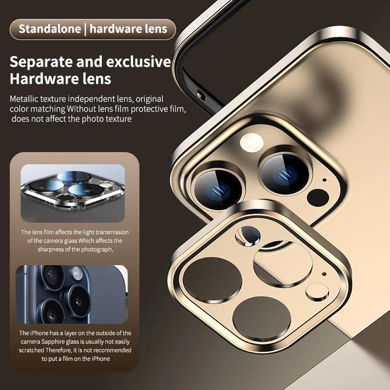 Bảo Vệ Camera + Khung Silicon Lai Nhôm Kim Loại Ốp Lưng Điện Thoại iPhone 17 16 Pro Max 15 14 13 Ốp Lưng Nhiệt Tốt Hơn