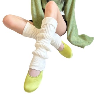 Hum Ruffle Leg Warmers Cho Nữ Lolitas Giữ Ấm Chân Mùa Đông Ấm Dệt Kim Tất Dài