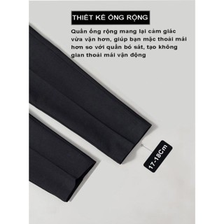 Quần âu nam, quần tây nam sidetab ống xuông dáng baggy có đai chỉnh eo phong cách công sở 6514