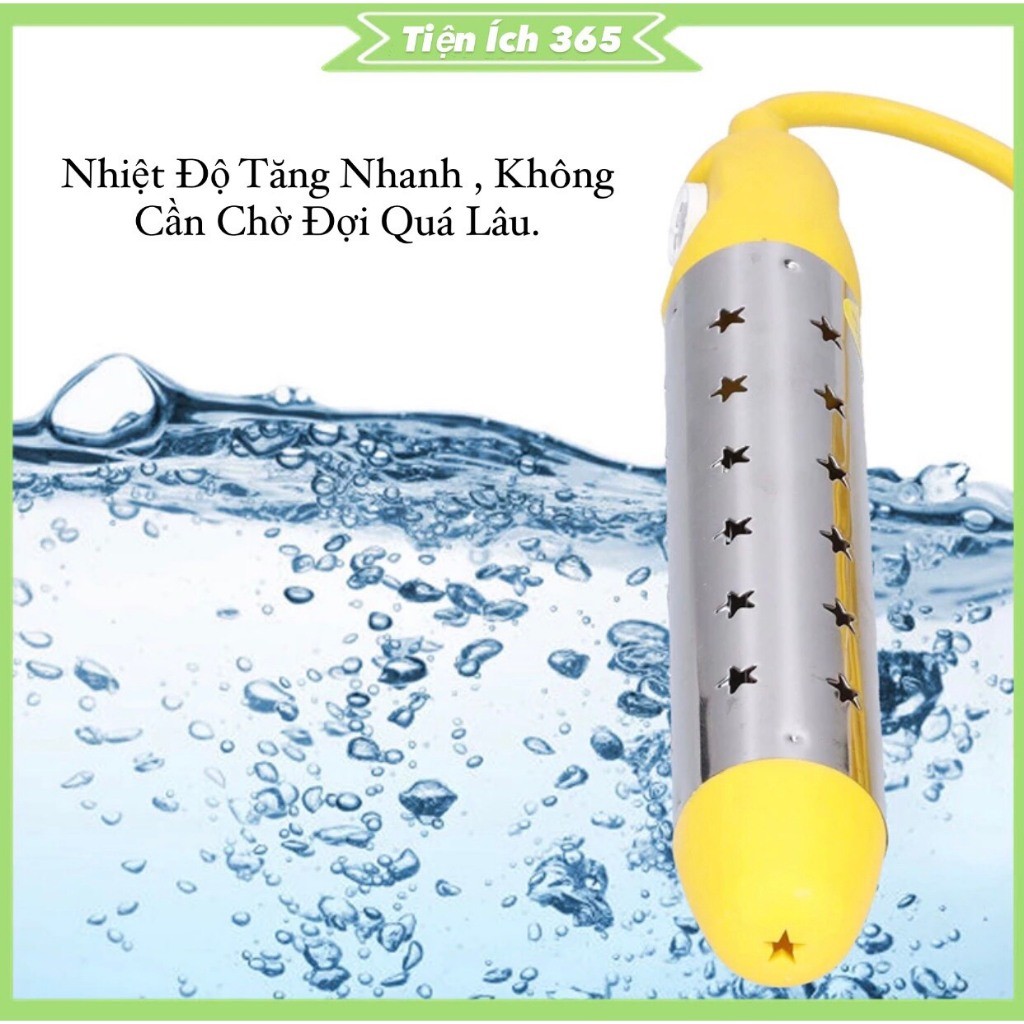 Sục Điện Thanh Làm Nóng Nước Tự Động Bằng Thép Không Gỉ công suất 2500W - 220V nấu nước siêu nhanh