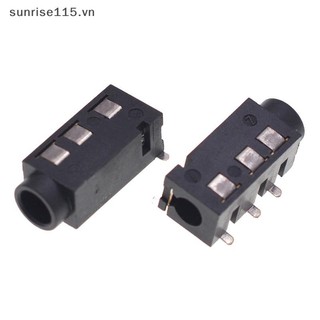 Srvn 10 Cái Th Hole PCB Ngang 4 Tiếp Xúc 4 Dây Góc Phải Bên Trong 4 Cực TRRS 3.5 MM Đầu Nối Jack Âm Thanh.