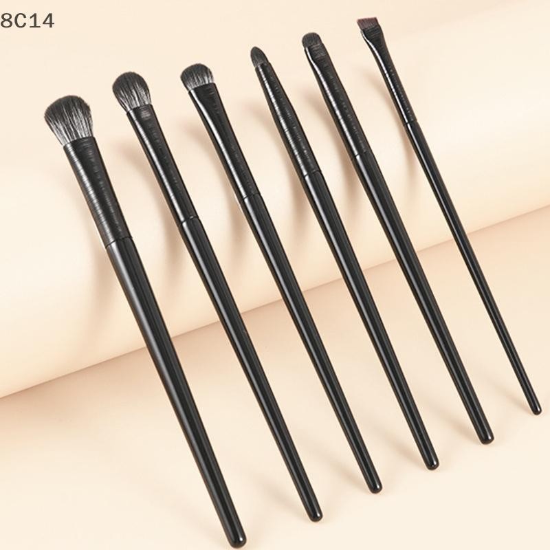 [8C14] Bộ cọ trang điểm mắt 6 CÁI Phấn mắt hình tròn mềm Bút kẻ mắt Bút kẻ lông mày Dụng cụ mỹ phẩm làm đẹp da mặt dành cho nữ [8C]