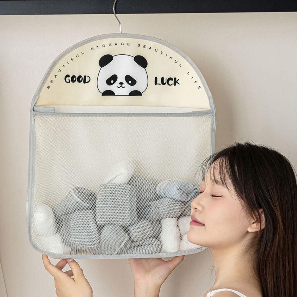 Túi lưới lưu trữ DAYBREAK, có móc treo quần áo Túi lưới treo có thể tái sử dụng, tất đồ lót bền bỉ Lưu trữ dung tích lớn Tủ quần áo sắp xếp tất Túi treo lưu trữ