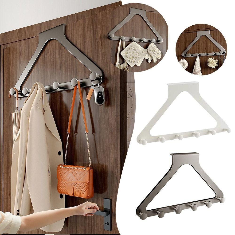 Móc treo cổ, Móc cửa không dấu vết không đục lỗ, Móc treo quần áo treo tường hình tam giác di động