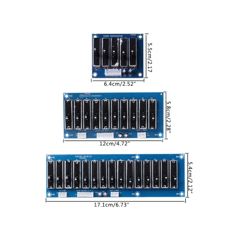 IOR EQ Equalizer Board Stereo Kênh kép Bảng tông màu có thể điều chỉnh Preamp Mặt trước