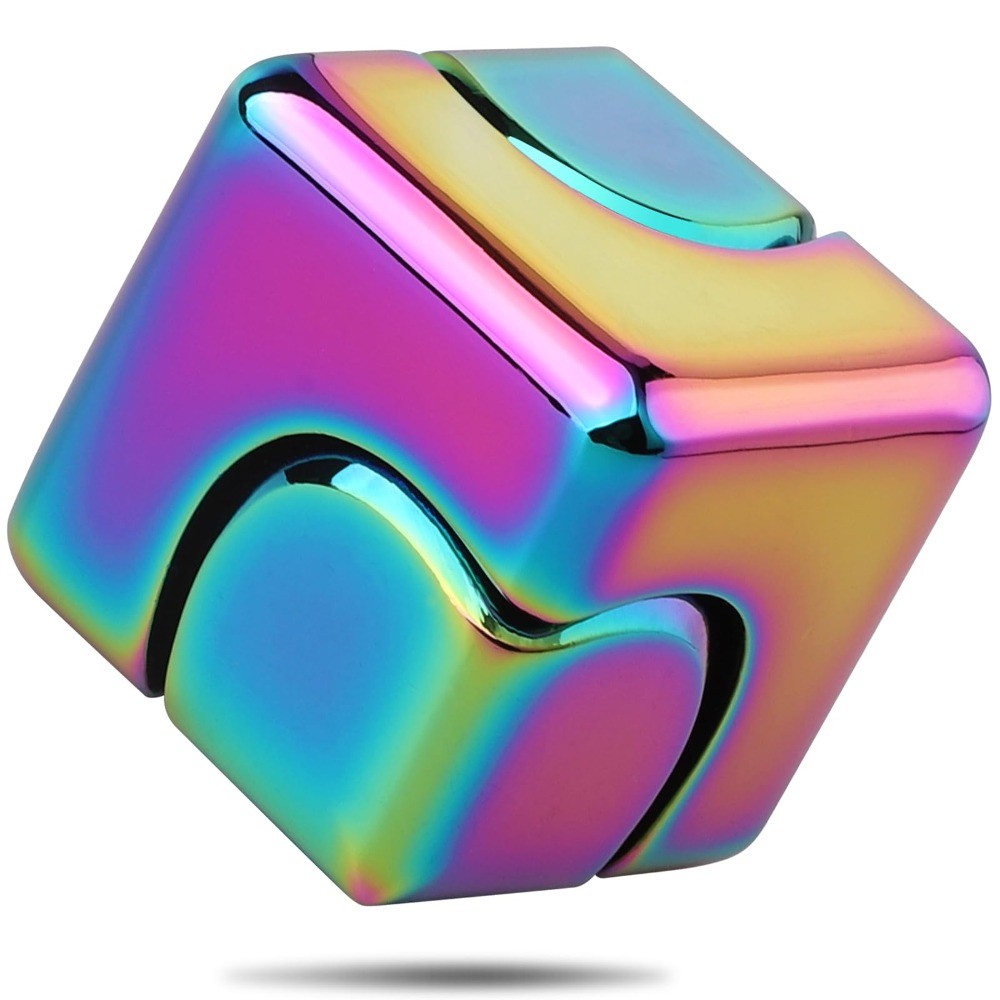 Đồ chơi Spinner Fidget DilabNBA Infinity Cube, Thích hợp cho trẻ em và người lớn, Đồ chơi tập trung cảm giác khối Fidget bằng kim loại, Thích hợp cho nam và nữ từ 3-12 tuổi, Mũ vây giảm căng thẳng Đông