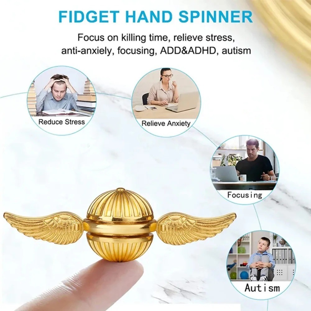 EDC Fidget Spinner Đồ chơi Ngón tay Quay hồi chuyển Con quay hồi chuyển Đồ chơi chống căng thẳng Trẻ em Người lớn Xoay Bóng kim loại Máy tính để bàn Đồ chơi giảm căng thẳng