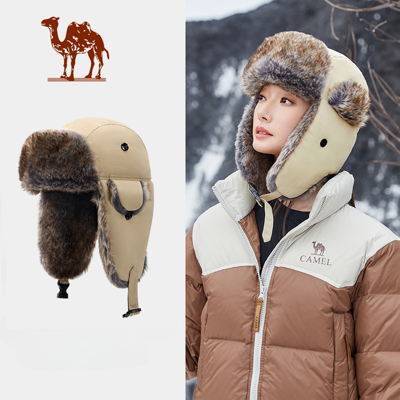 Ảnh CAMEL CROWN plus Nhung Ấm Mũ Nam Nữ Chống Gió Chống Lạnh Đi Xe Đạp Bịt Tai Mũ cotton 1