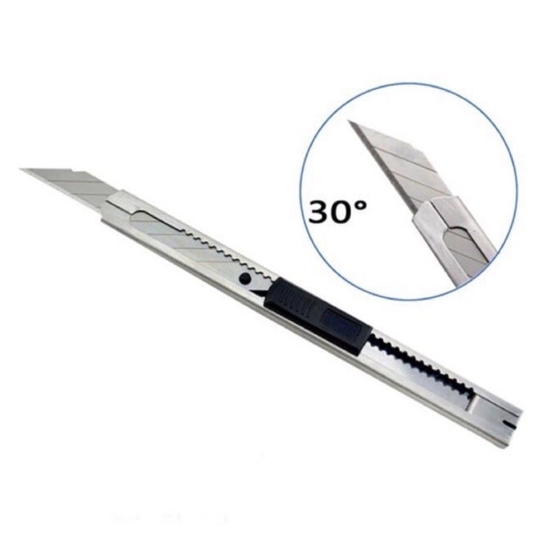 Dao rọc giấy 30 độ vỏ kim loại Deli 2034.
