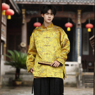 Phong Cách Trung Quốc Mới Retro Jacquard Nút Top Thu Cổ Đứng Tang Phù Hợp Với Áo Khoác Cải Tiến Hanfu Phong Cách Trung Hoa Mới Quần Áo Nam Phong Cách Trung Hoa Retro Jacquard Nút Top Mùa Thu Cổ Đứng Tang Phù Hợp Với Áo Khoác Cải Tiến Hanfu