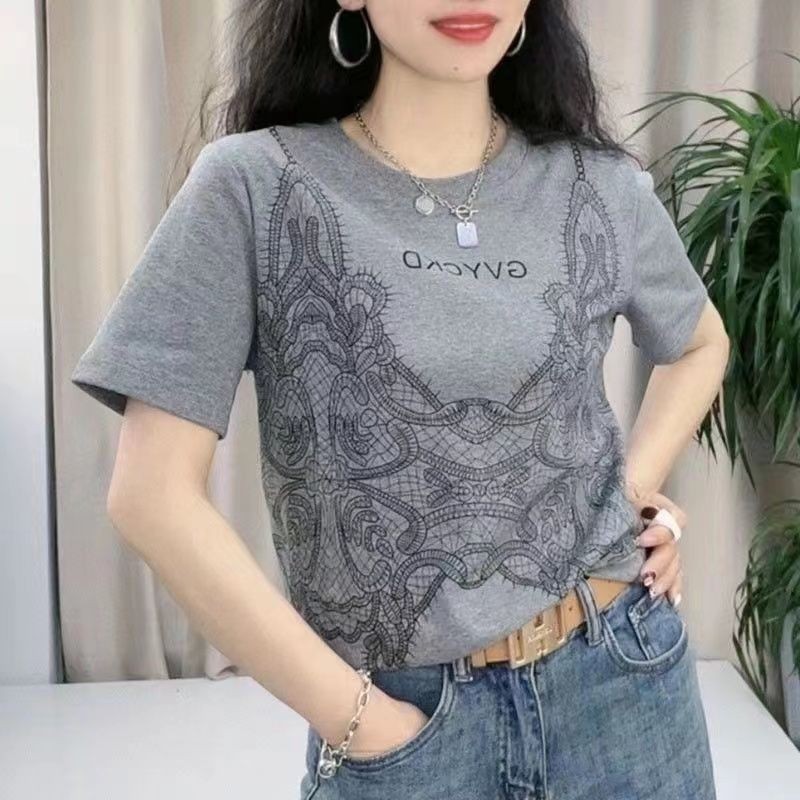 Mùa Hè 2025 Mới Phong Cách Hàn Quốc Thời Trang Giải Trí Thoải Mái Áo Thun Nữ