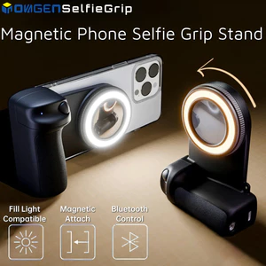 Giá đỡ kẹp Selfie điện thoại từ tính INOVAGEN có Camera Màn trập từ xa Bluetooth, Đèn lấp đầy có thể điều chỉnh, Vít 1 / 4, Giá đỡ điện thoại Tay cầm Selfie Bộ ổn định Camera cho Android, i-Phone