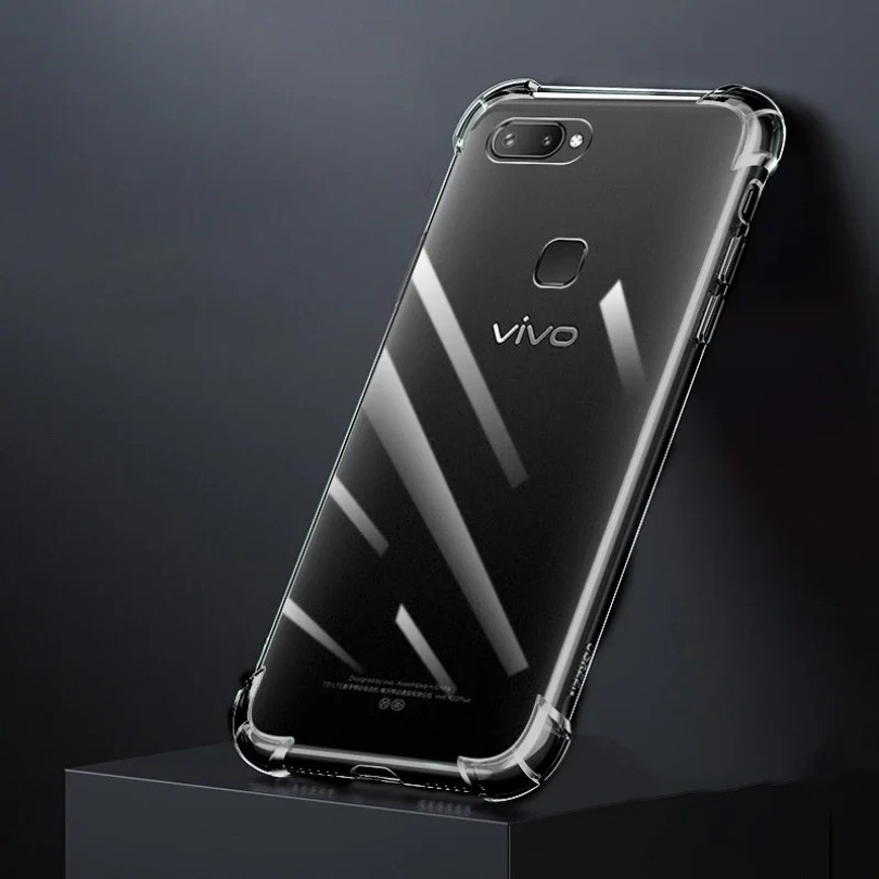 Ốp Điện Thoại Trong Suốt Cho VIVO X20 Plus X20Plus Cao Cấp TPU Túi Khí Silicon Mềm Ban Đầu Bảo Vệ Ống Kính Mặt Sau Funda