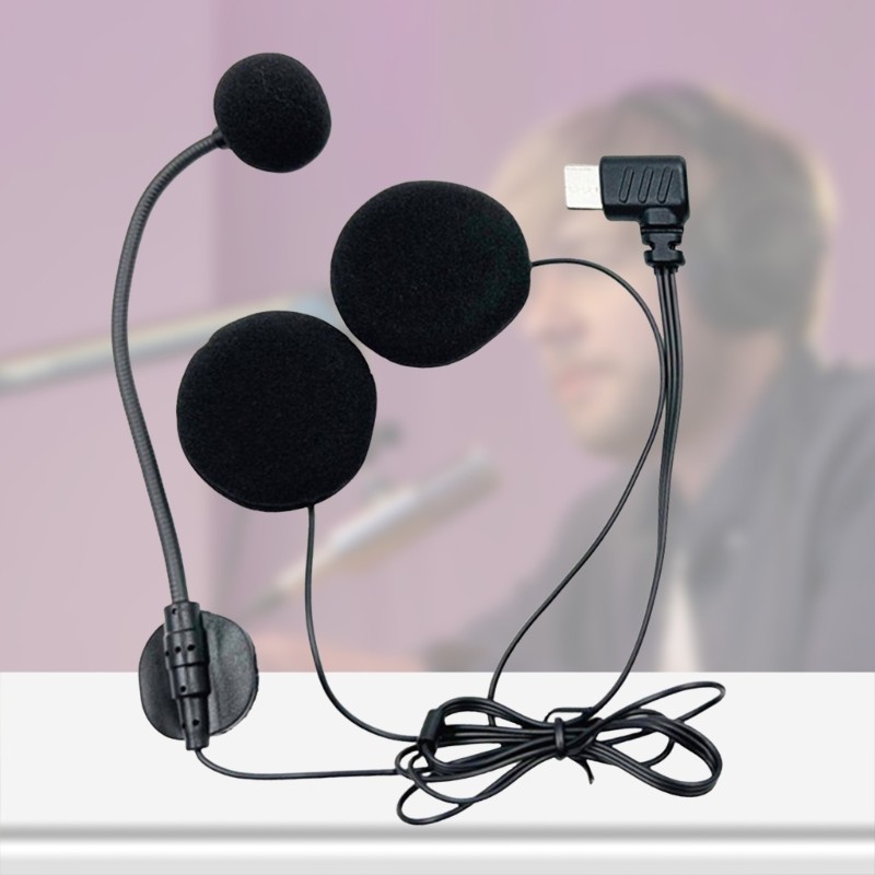IOR Loại C Mũ Bảo Hiểm Nửa Bao Tai Nghe Micro Đa Hướng Cho Xe Máy Có Loa Đôi Và Mic Đơn