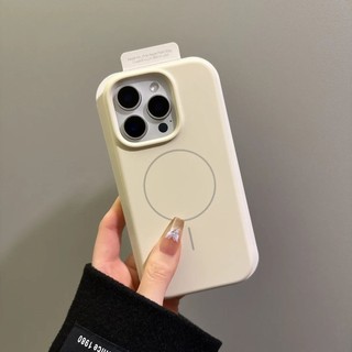Ốp điện thoại silicon từ tính lỏng tiên tiến cho iPhone16 Pro Max 15 14 13 12 Pro Max bảo vệ camera chống sốc chống rơi mặt sau mềm