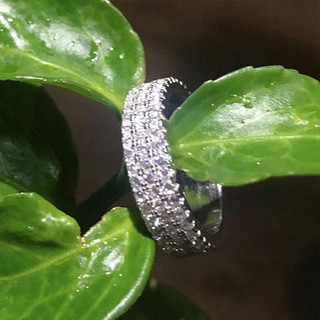 S925 Bạc Zircon Dòng Nhẫn Đơn Giản Trang Sức Thời Trang Nữ Quà Tặng 5