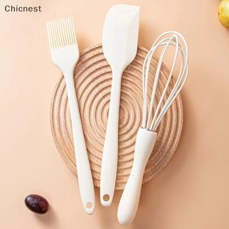 [Chc] 3 Bộ Nướng Bánh Silicon Cấp Thực Phẩm Chịu Nhiệt Kem Cạo Trứng Đánh Mỡ Bàn Chải Dụng Cụ Nướng Bánh Nhà Bếp [VN]