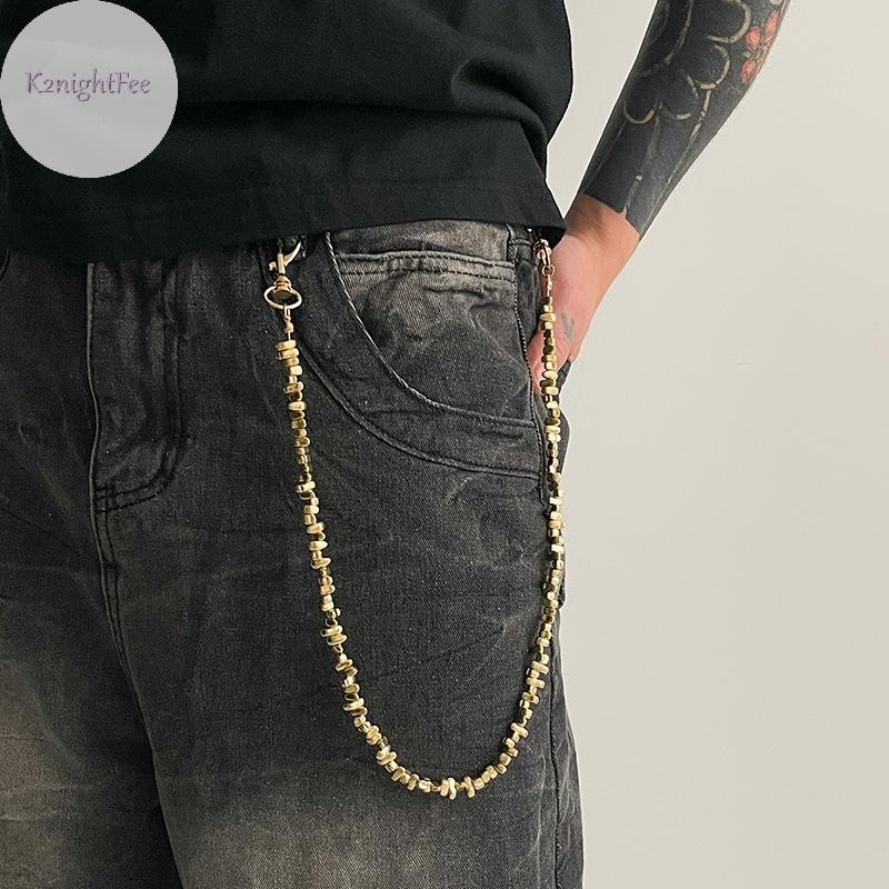 K2nightFee Vintage Punk Đính Hạt Quần Dây Xích Nam Thoáng Mát Đa Năng Quần Jean Dây Xích Goth Hip Hop Quần Dây Xích Phụ Kiện Quần Áo Quà Tặng VN