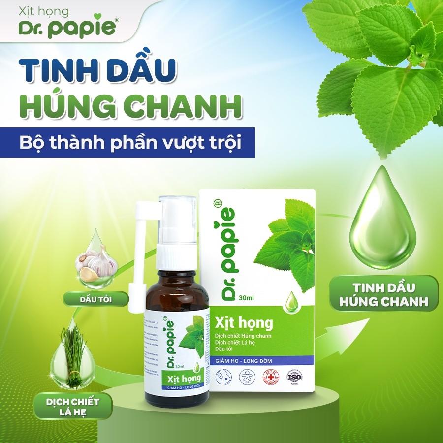 Ảnh Dầu Húng Chanh Dr.Papie Hỗ Trợ Giảm Ho, Tăng Sức Đề Kháng Đường Hô Hấp 30ml 3