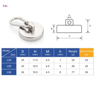 Móc từ tính bằng thép không gỉ Móc lưu trữ nam châm treo chắc chắn ngoài trời cho dây buộc tán lều
