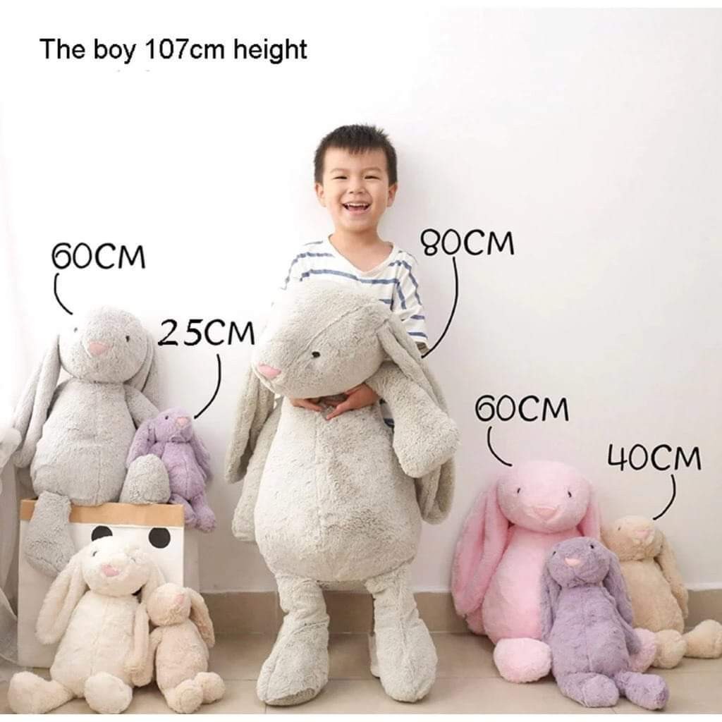 Gấu Bông Thỏ Jellycat Lông Thỏ Mềm Mại Thân Thiện, Thú Nhồi Bông Thỏ Tai Dài Quà Tặng Gấu Ôm Ngủ Cho Bé