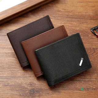 AringYohi] Ví Da PU Vintage Ví Tối Giản Cho Nam Đổi Tiền Túi Đựng Thẻ Tín Dụng Người Quà Tặng Sinh Nhật Mới