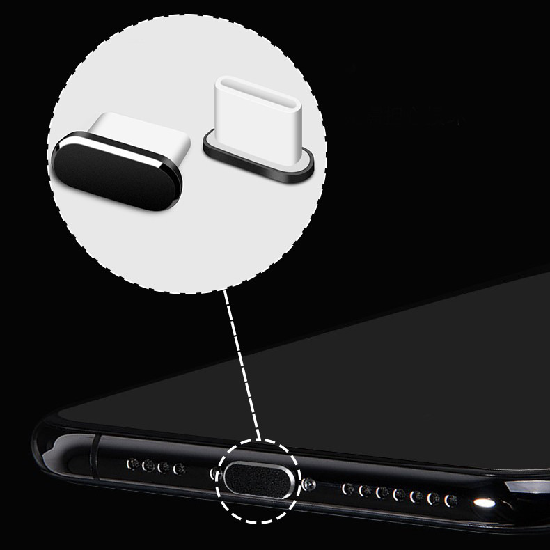 Phích cắm bụi USB-C hợp kim nhôm cao cấp - Tấm bảo vệ cổng Type-C bền bỉ cho điện thoại di động, Vỏ cổng sạc nhỏ gọn, Universal Fit